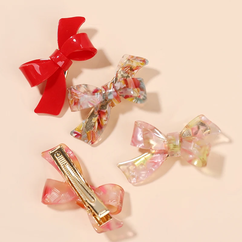 Mi Dairy hot sale ins simple design bow alligator hair clips 222349