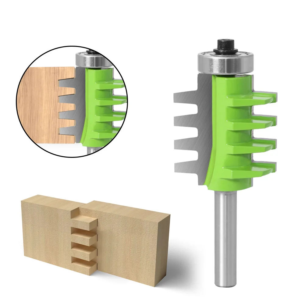 8mm shank Finger Joint Glue Router Bit Milling Cutter Mortaise Tenon knife Cone Woodwork Cutters Tools
