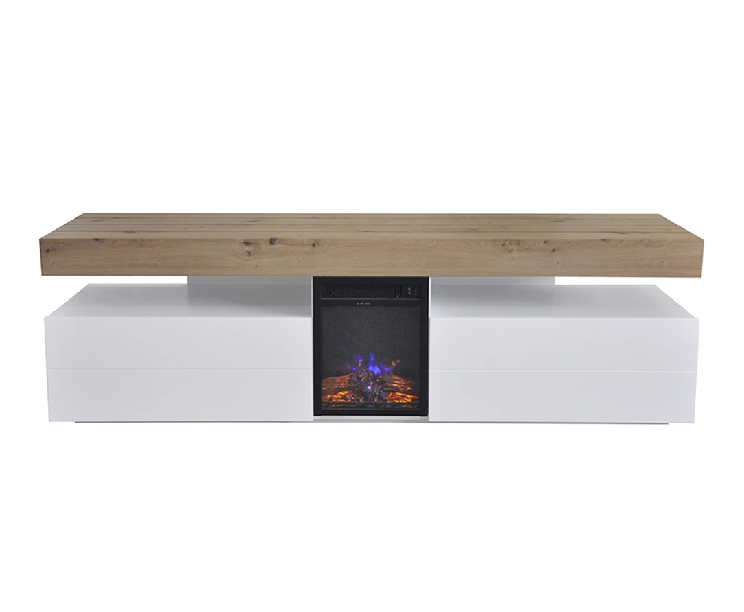 
New Arrival Freestanding Heater Stove with Remote Control Decor Indoor Realistic Flame Electric Fireplace TV Stand LED 