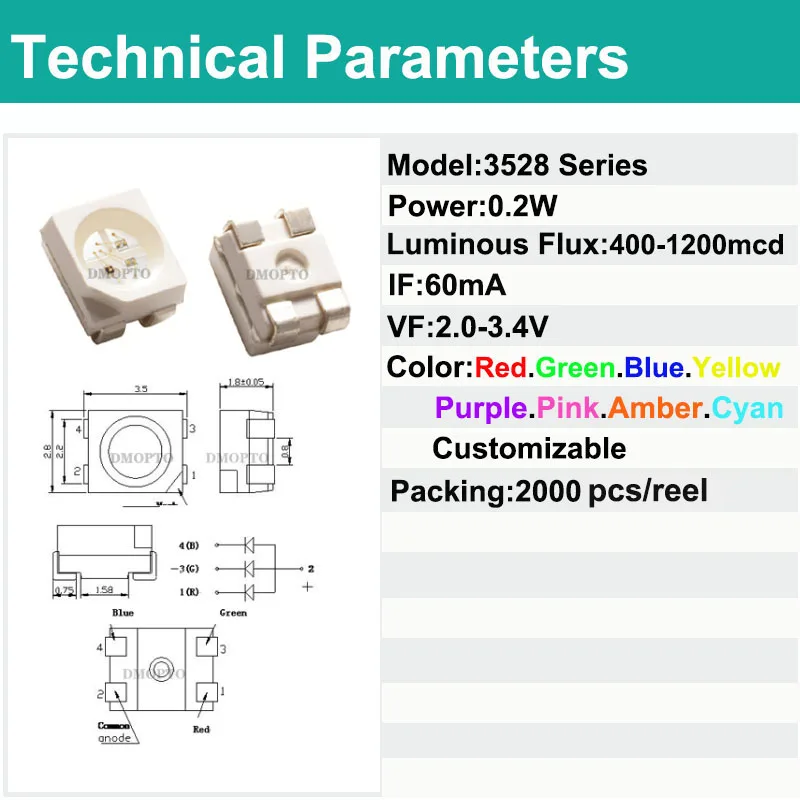 3528 волшебный свет светодиодное освещение 3528RGB 4 фута и 6 футов высококачественный патч