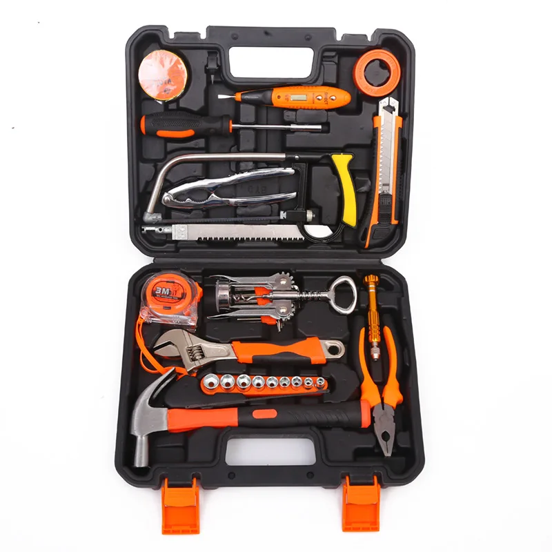 78 Pcs Complete Tool Kit Home Toolbox Auto Car Repair Tool Set With Hammer Pliers Screwdriver Wrench Socket Mechanical Work Tool