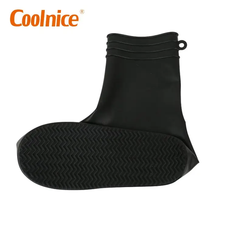 Coolnice fashion design accept customized waterproof rain long  silicone shoe cover