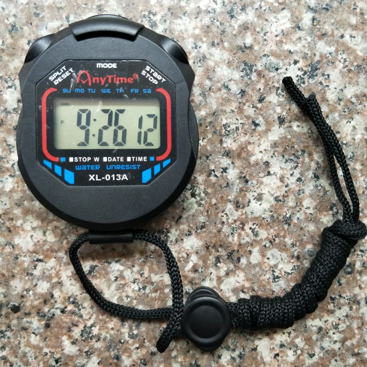 Get-Fit Waterproof Cycling Bike Stopwatch Green Backlight LCD Display with Odometer Speedometer