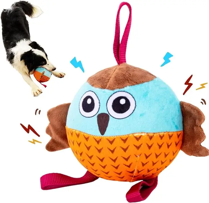 Original Design Dog Ball Double-layered Nylon Winding Interactive Dog Toys Dog Soccer Ball with Straps Free Pump