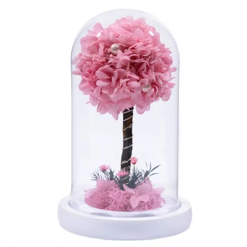 Valentines Day Gift 15*10cm Preserved Rose 50 Colors Forever Stabilized Eternal Roses In Glass Dome For Mothers Day Gifts
