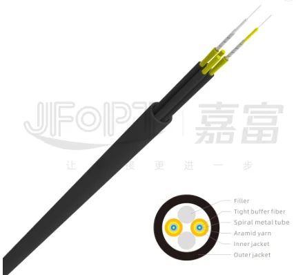 Outdoor GYXTW aerial FRP strength menber loose tube armored black fibre optical cable 2 4 6 8 12cores singlemode MM cable fiber