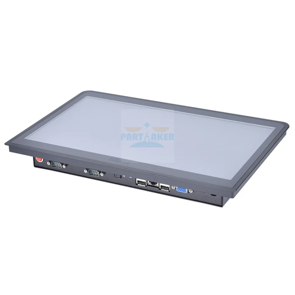 Partaker Z10 14 дюймов четырехъядерный J1900 стенная индустриальная панель ПК Linux с 10 точек емкостный сенсорный