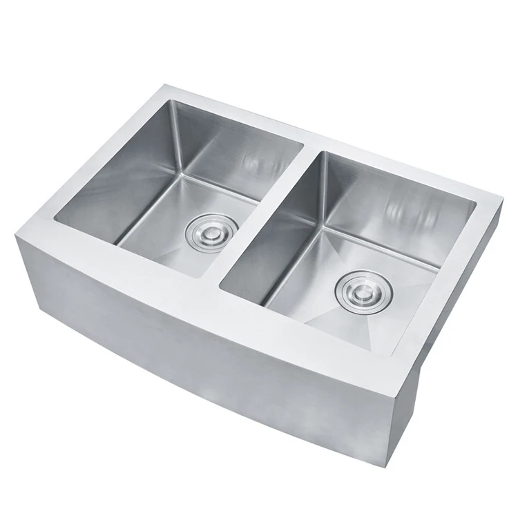 Manufacturer Best Selling Black Double Bowl Handmade Farmhouse Kitchen Sink