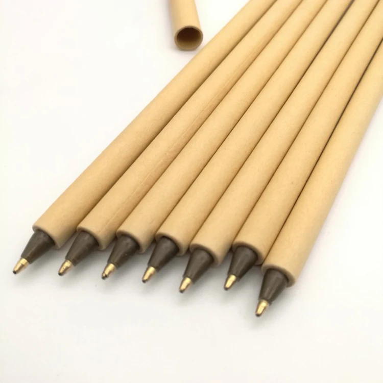 Customized Logo Printed Recycle Paper Promotional Ball Pen Eco-friendly OEM Ballpoint Pen Snowman Water Globe Pen