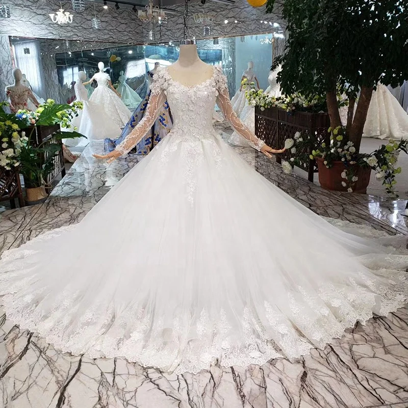 Jancember HTL362 2020 Fabrics Lace Floral Material Embroidery Wedding Dress