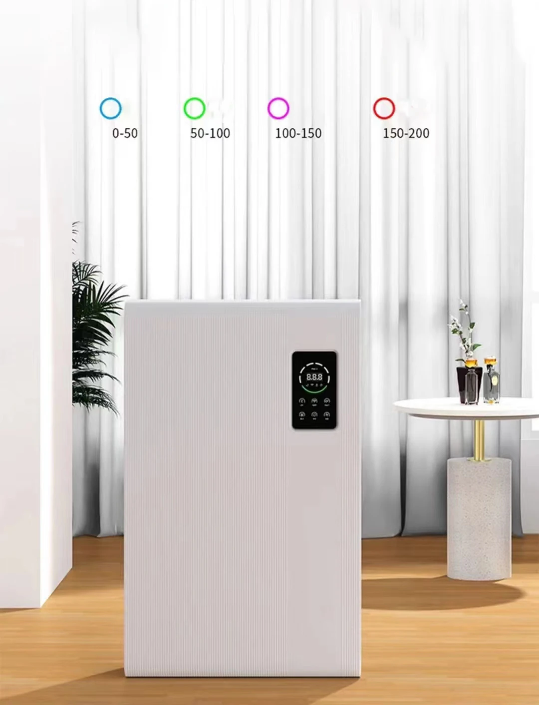 NEW Wall Mounted Air Purifier for Home Large Room, Dual HEPA Filters, Tuya WiFi App Control