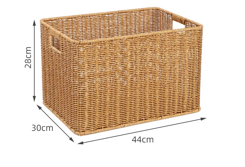 Handicraft Eco-Friendly Domestic Organized Wicker Baskets for Organization Seagrass Plastic PP Rattan Storage Basket Set