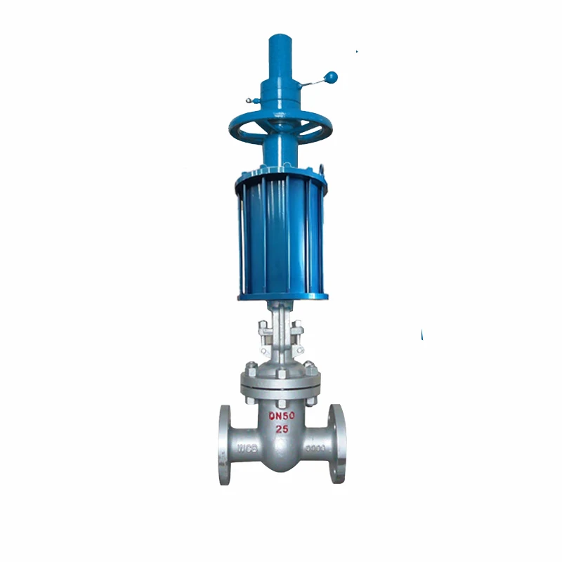Class300 Pneumatic Operated  Knife Gate Valve DN200 carbon steel Pneumatic actuator Air Control double flange Knife Gate Valve