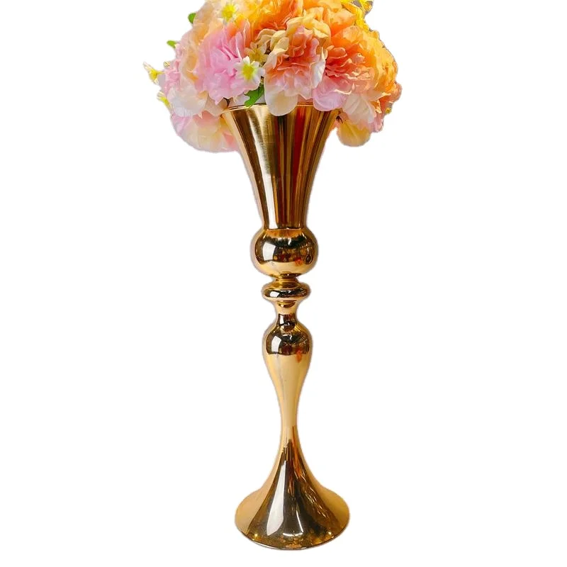 Modern Wedding Decorative Metal Big tall  Large Floor Flower Vases