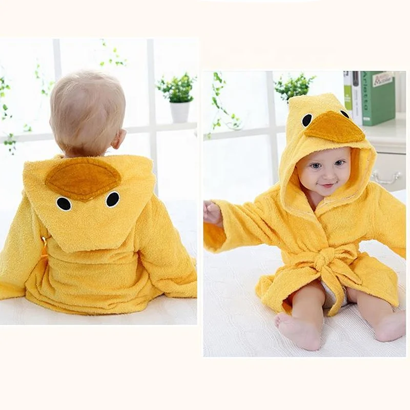 Kids Quick dry 100% Cotton hooded Surf poncho Bath Swim beach Changing robe towel Baby cloak For Children