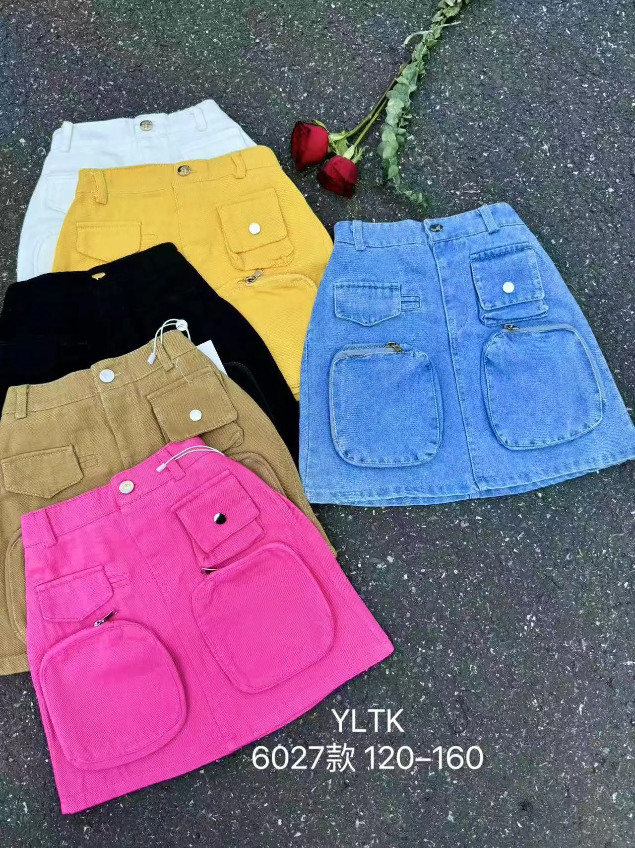 Peeqi CM8707 New Summer Fashion Girls Denim Mini Skirt Casual Bodycon With 3D Pocket Plus Size Sexy 3D Printed Jeans Ladies