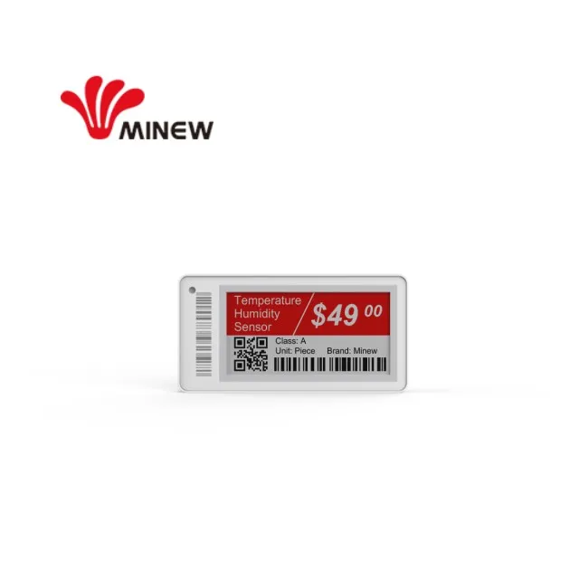 Minew Bluetooth Etiqueta Electronica 2.13 Inch Esl Digital Labels Ble 5.0 E Ink Price Tag
