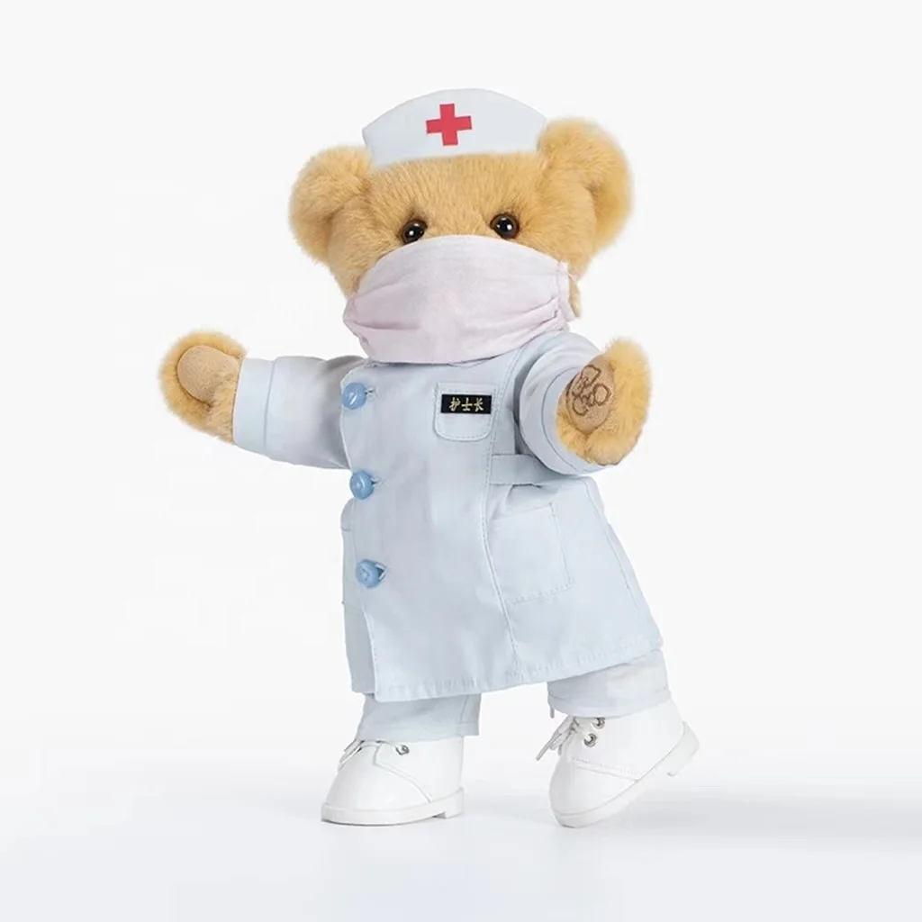 2024 Kid Toys Factory Supply Stuffed & Plush Animal Toys Doctor Cosplay Teddy Bear Suits Soft Toys for Fun