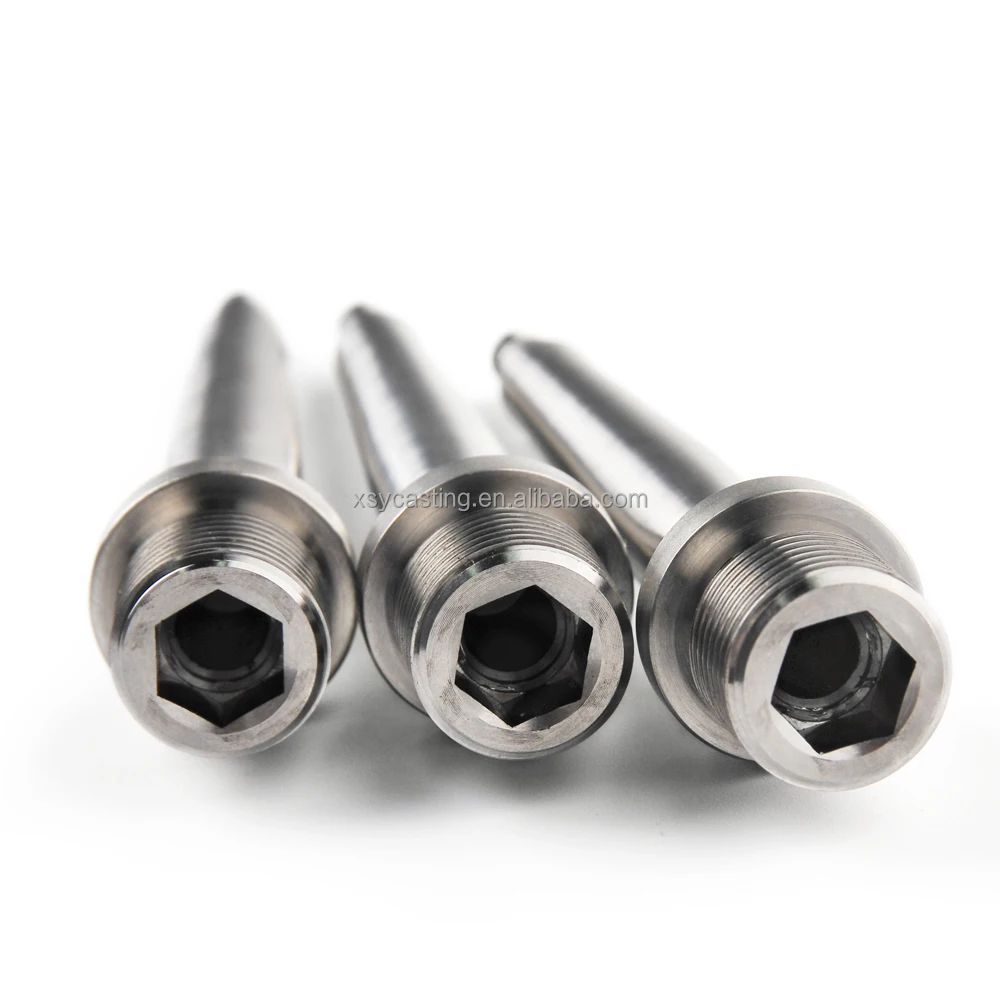 Custom Turning Left and Right Threaded Bike Pedal Titanium Spindle