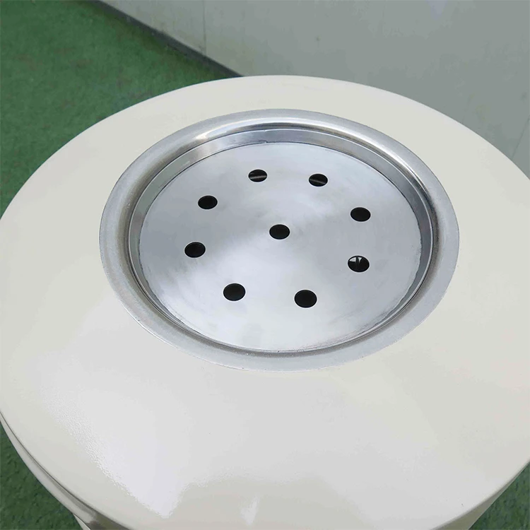 Outdoor Indoor Roadside Round Fiberglass Trash Can With Ashtray