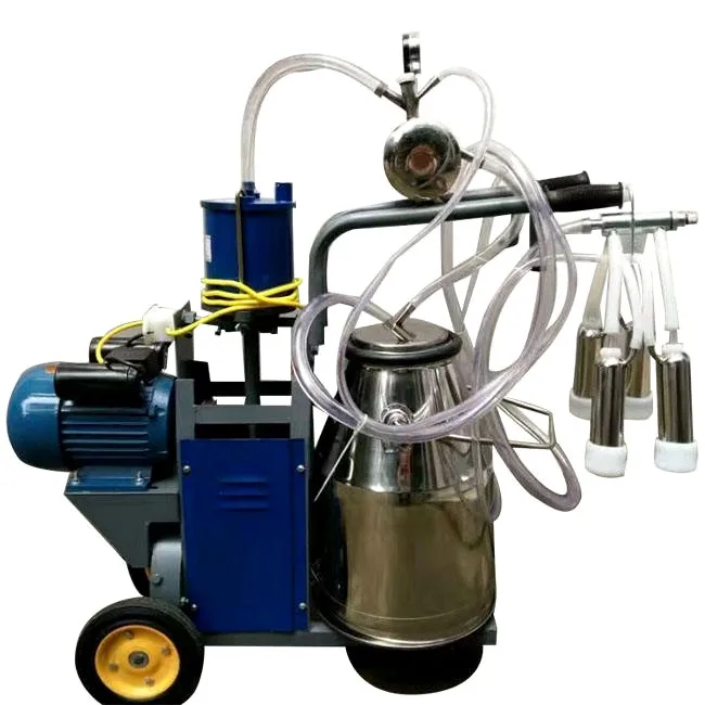 hot sale cow milking machine dairy processing machines double bucket vacuum pump cow milking machine