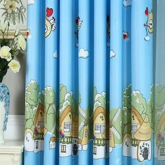 Hot Sell 3D Flower Printed Luxury Curtain Sets