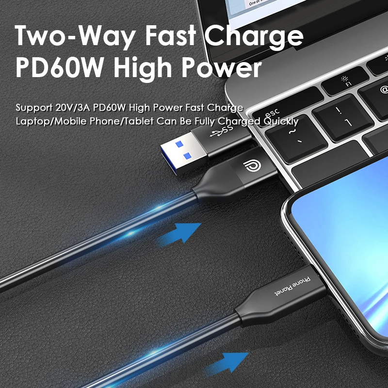 Phone planet Trending products cables & commonly used accessories 1.2m 2m OEM ODM date transfer usb cable