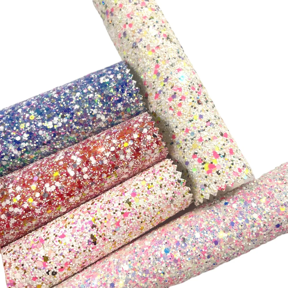 Luxury Lace Material Popular Evening Dress Fabric 2024 Newest High Quality Glitter Sequin Lace for Lady Shoes Women PU Knitted