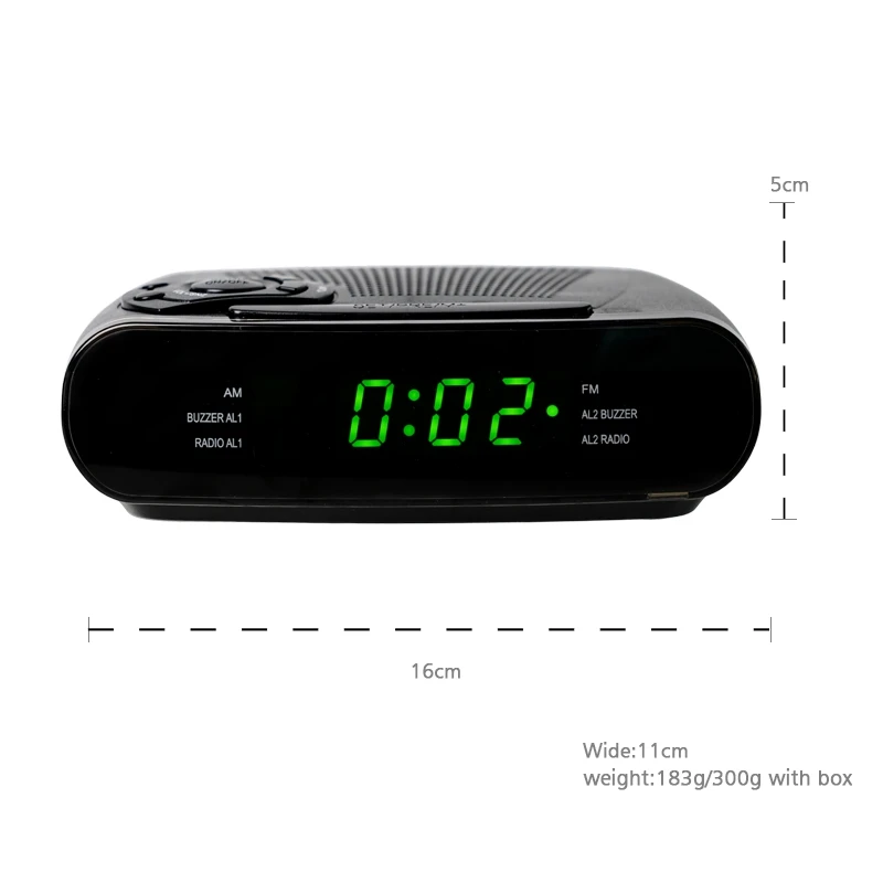 Novelty Hotel Room Supply LED Digital Radio Snooze Alarm Clock 24 Hour Display Table AM FM Radio Alarm Clock