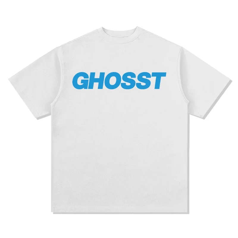 Polo Homm de marqu Men T-Shirt White Black Oversized Pima Cotton Thick Work Long Washed Female Tops Custom Made Raw Edge T-Shirt