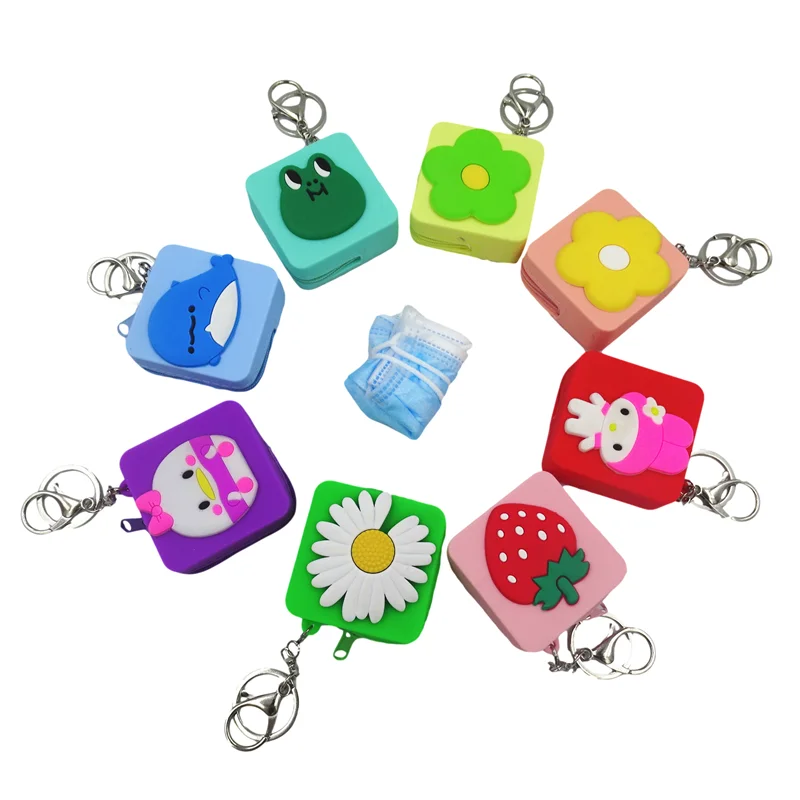 NEW Design mini flower shape silicone face cover storage case box protection Storage Container Portable Carrying