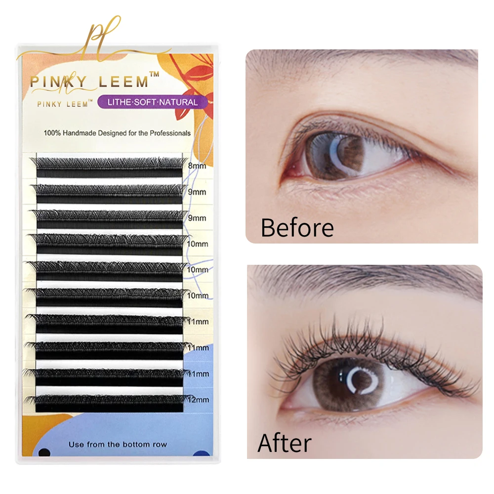 Pinky Leem Matte Eyelashes Individual Eyelash Lashextensions Volume Lashes Tray Easy Fan Lash Extensions Russian Eyelashes Y