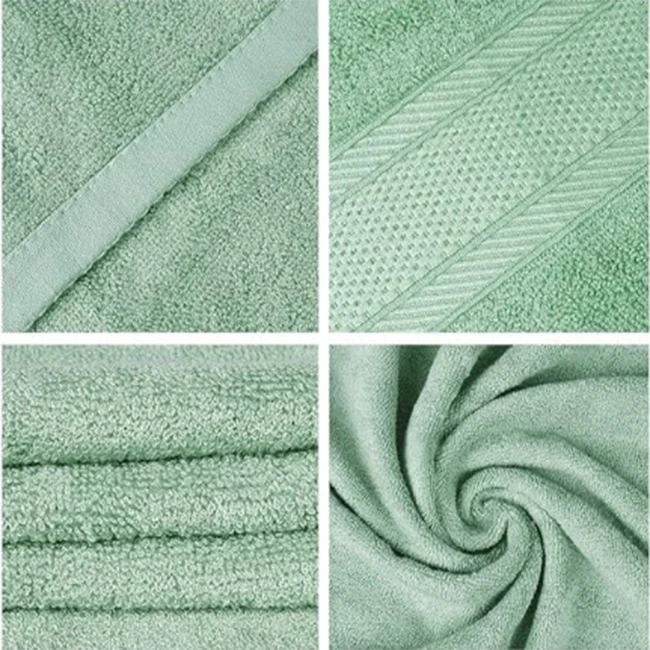 Organic Cotton Bamboo Washcloth Towel Set Quick-Dry Rectangle Sports Pattern for Hotel Bathroom Use Knitted Technique