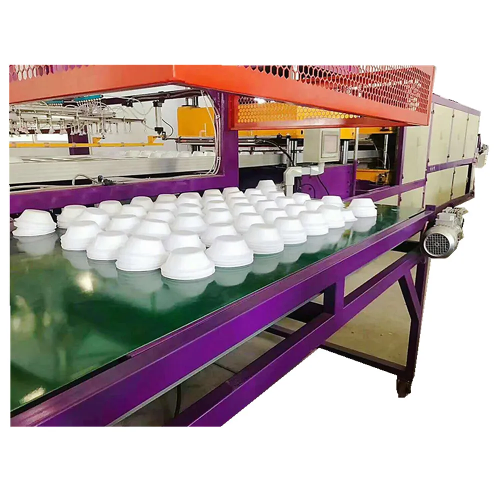 
PS polystyrene styrofoam disposable thermocol plate /foam plastic food box thermoforming machine 