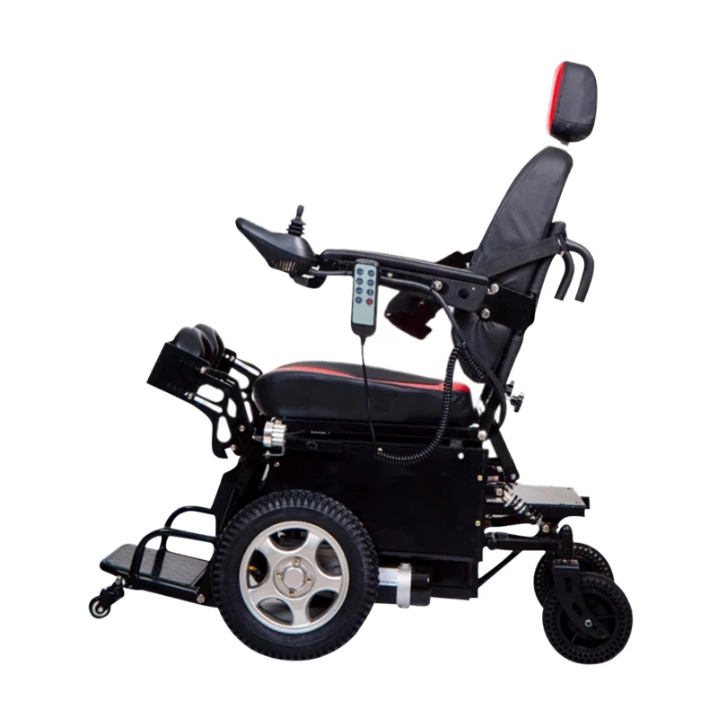 BEIZ Medical Recovery Training Electric Standing Power Wheelchair With Sitting Standing Lying 3 Modes Support Remote Control
