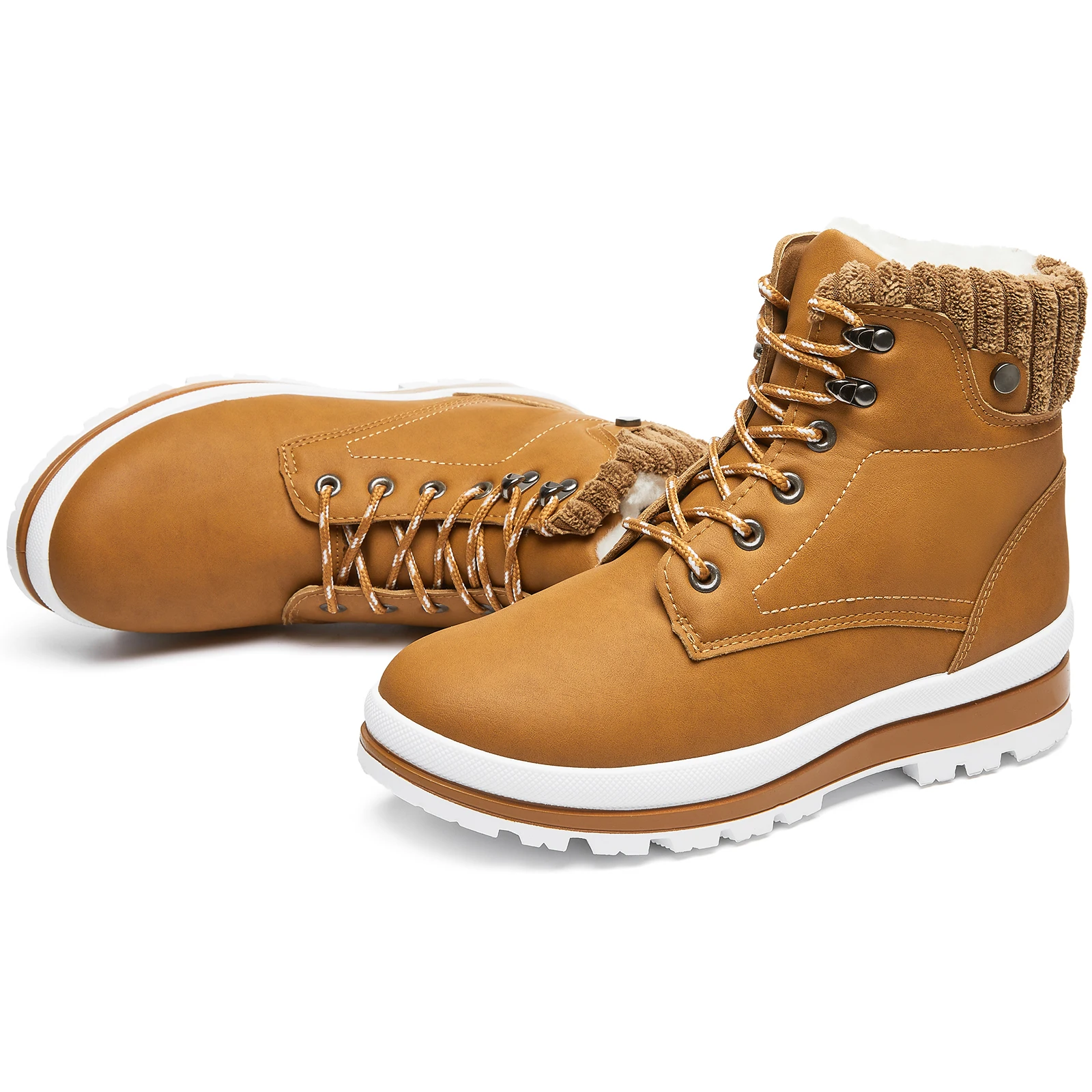 Wholesale Injection Shoes Ladies Pvc Boots Women Ankle Leather Winter Snow Hiking Boots For Women 2024