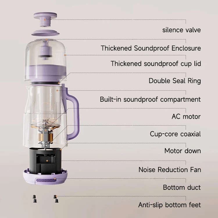 Stainless Steel Blade Breaking Machine Mini Soy Nut Cashew Milk Juice Soup Maker