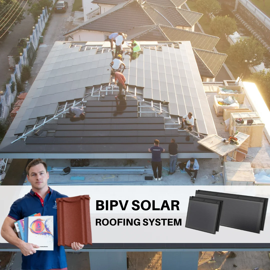 Доступное энергетическое решение bipv-фасады интегрированная Строительная система солнечные панели плитки Bipv для строителей и подрядчиков