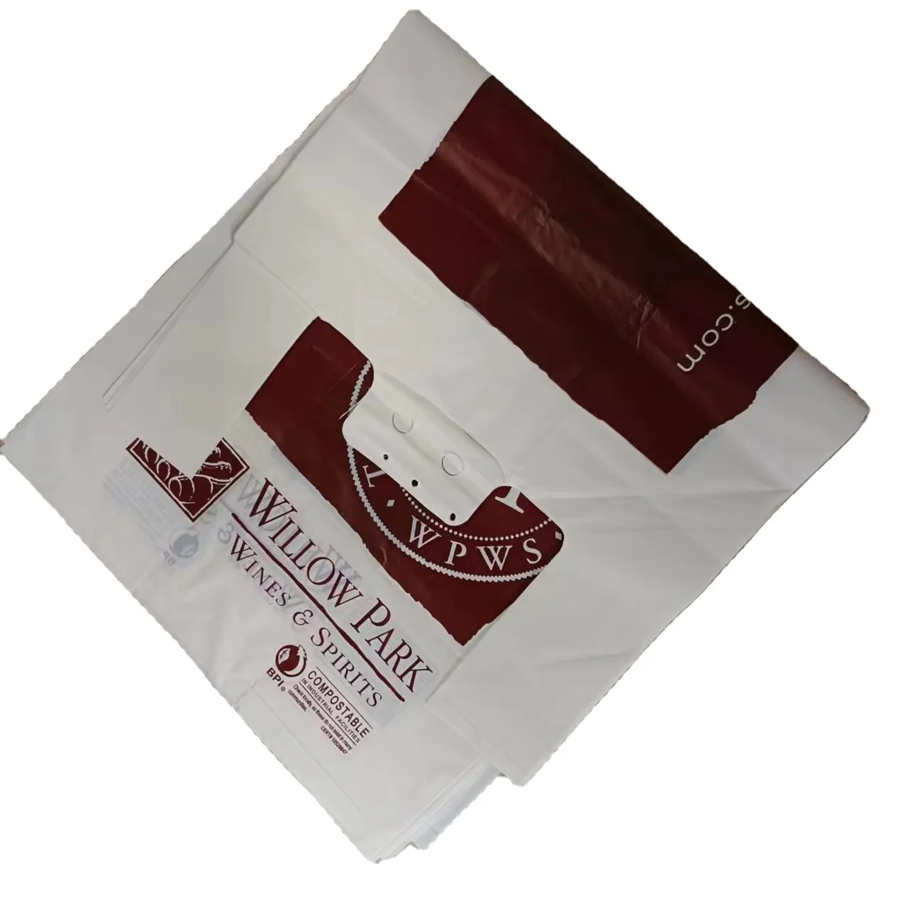 Bio Plastic Shopping Corn Starch Tote bag Plastic T-Shirt Bag