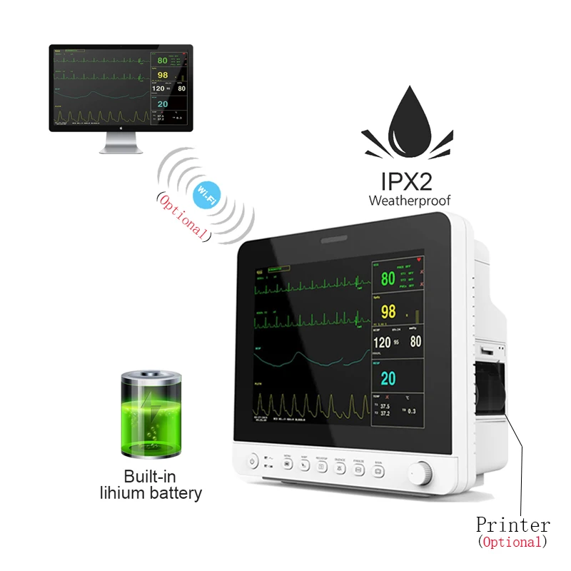 CMS8000-1 профессиональный медицинский кардиомонитор
