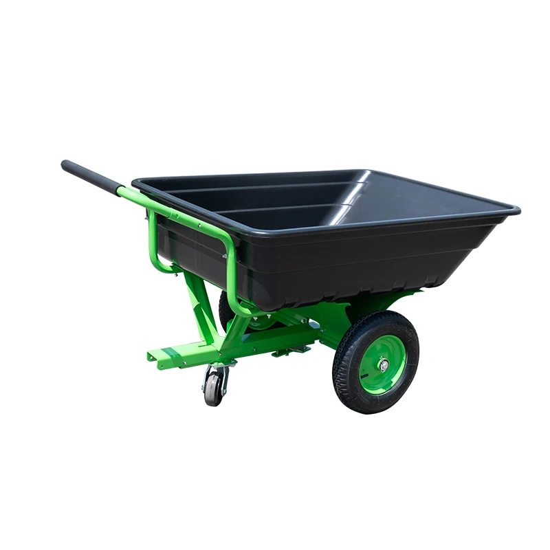 Мотовездеход, трактор для газона, опрокидной садовый прицеп