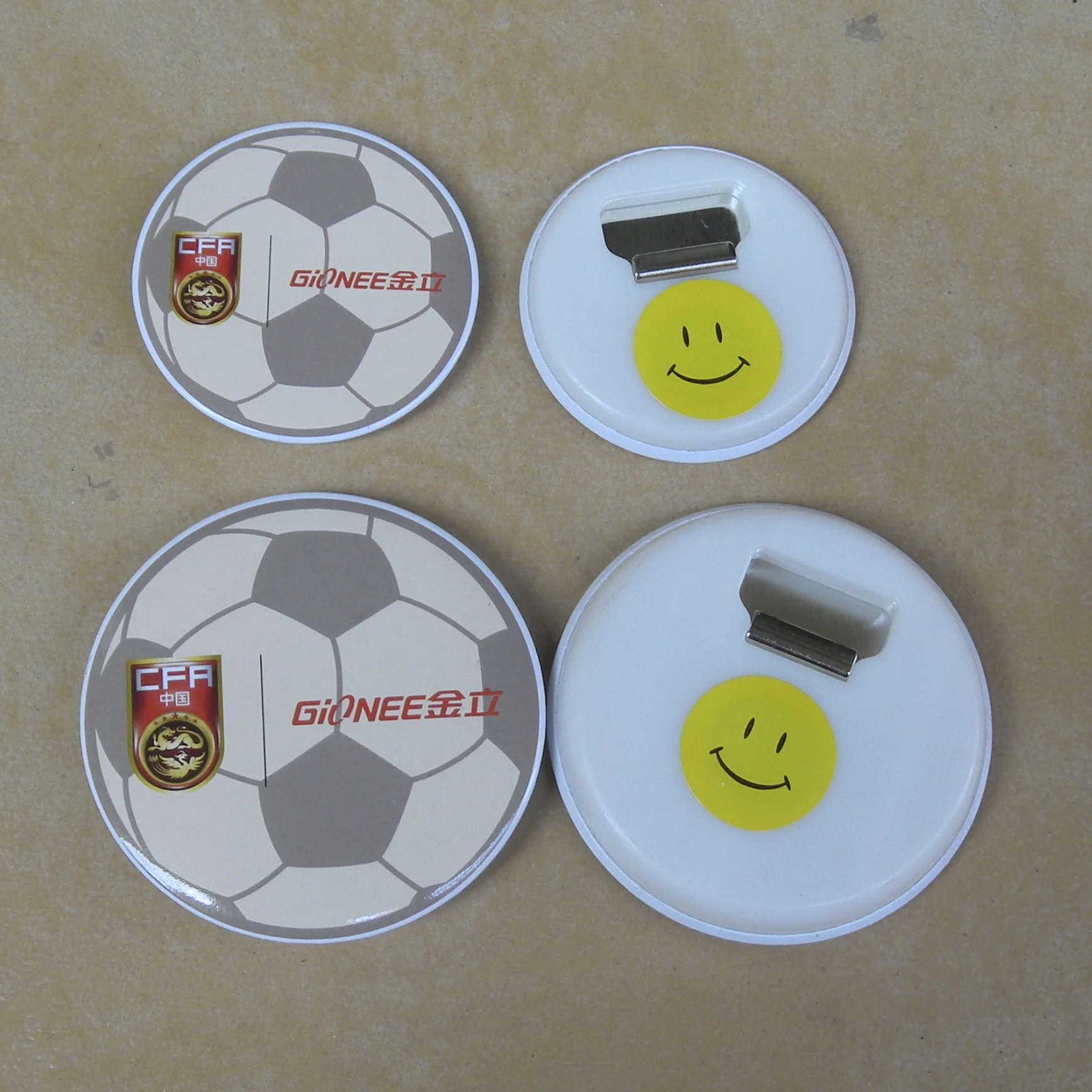 OEM Football Game tinplate metal beer drink bottle opener fridge magnet , magnetic beer opener add logo