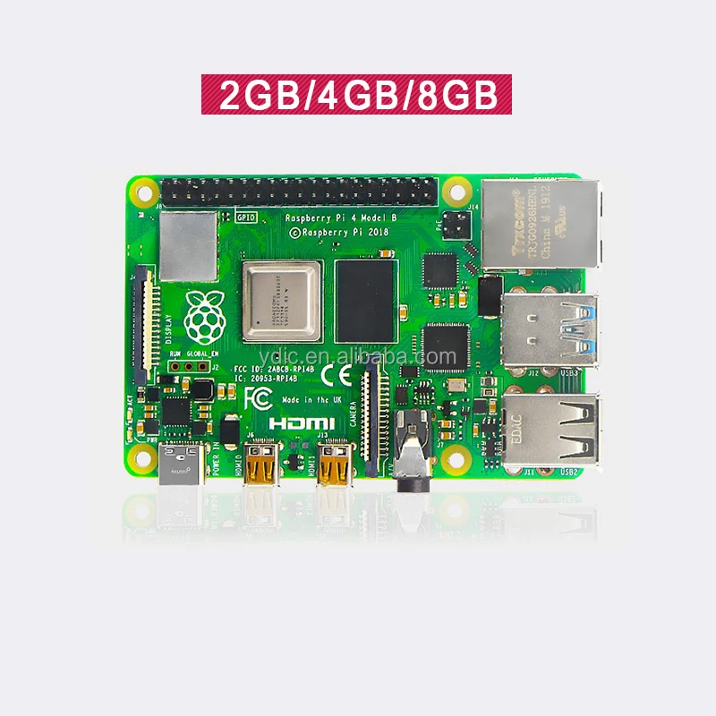 Misuxin Original Raspberry Pi 4 Model B 2GB 4GB 8GB RAM Option, mini Computer For Education, Smart Home Hub,DIY