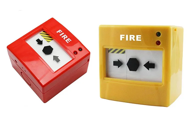 Resetteable manual call point fire panic alarm push button
