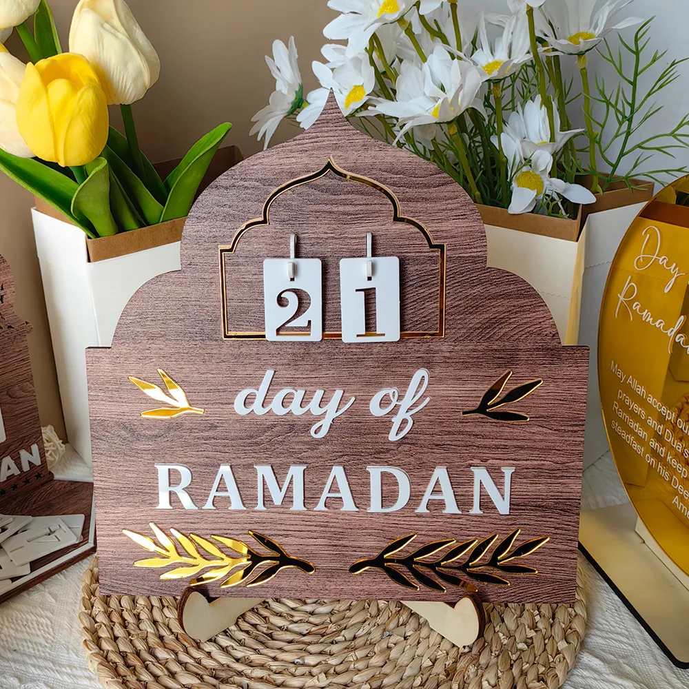 Ramadan Table Decoration Ramadan Signs Ramadan Wooden Acrylic Countdown For Muslim Festive Celebration