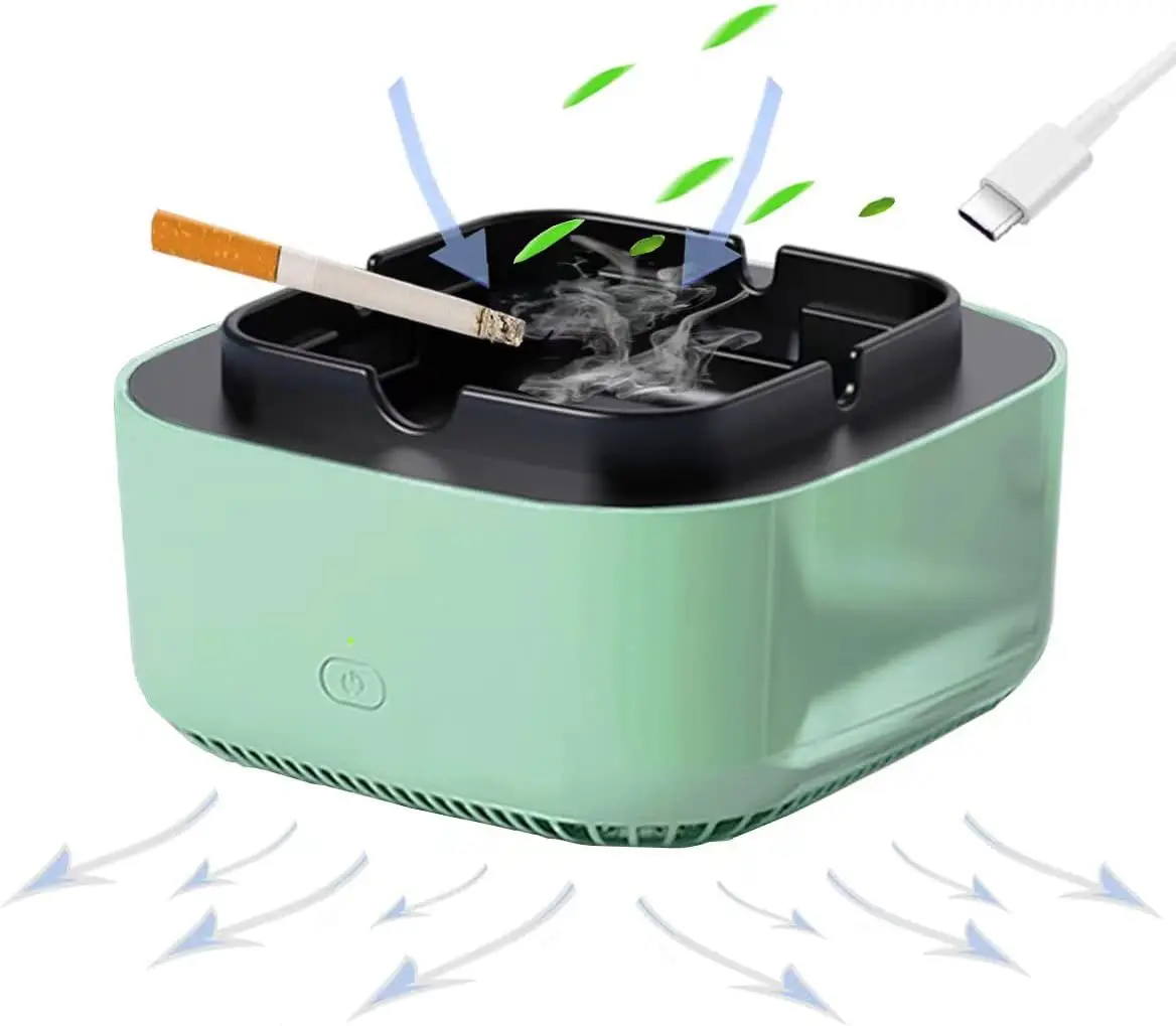 Direct Suction Smokeless Ashtray 360 Degree Surround Negative Ion Air Purifier Automatic Shut-down Ashtray Air Filter for Home
