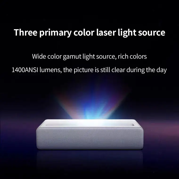 Hot selling full-color Laser cinema projector ultra short Throw laser  HD 1080P home cinema Triple Laser projector