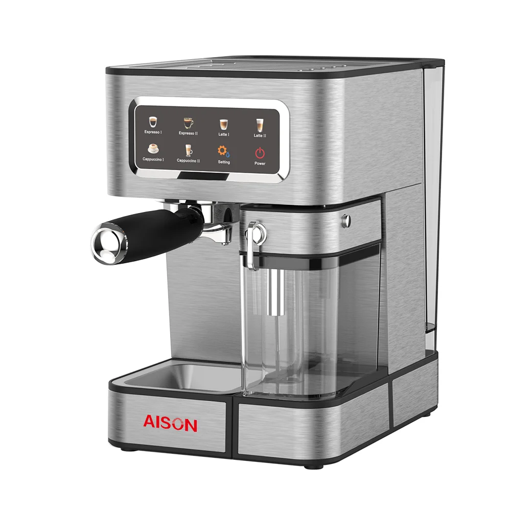 High Quality 15bar Italy Pump 850W Digital Panel Milk Frother Steam Latte Cappuccino Espresso Coffee Machine
