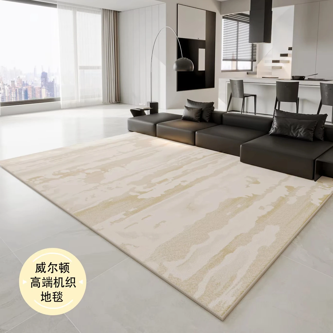 Canada Hot Selling Large Modern abstract Hotel Area Carpet Indoor Floor Non-Shedding Carpets machine made Polypropylene Rugs