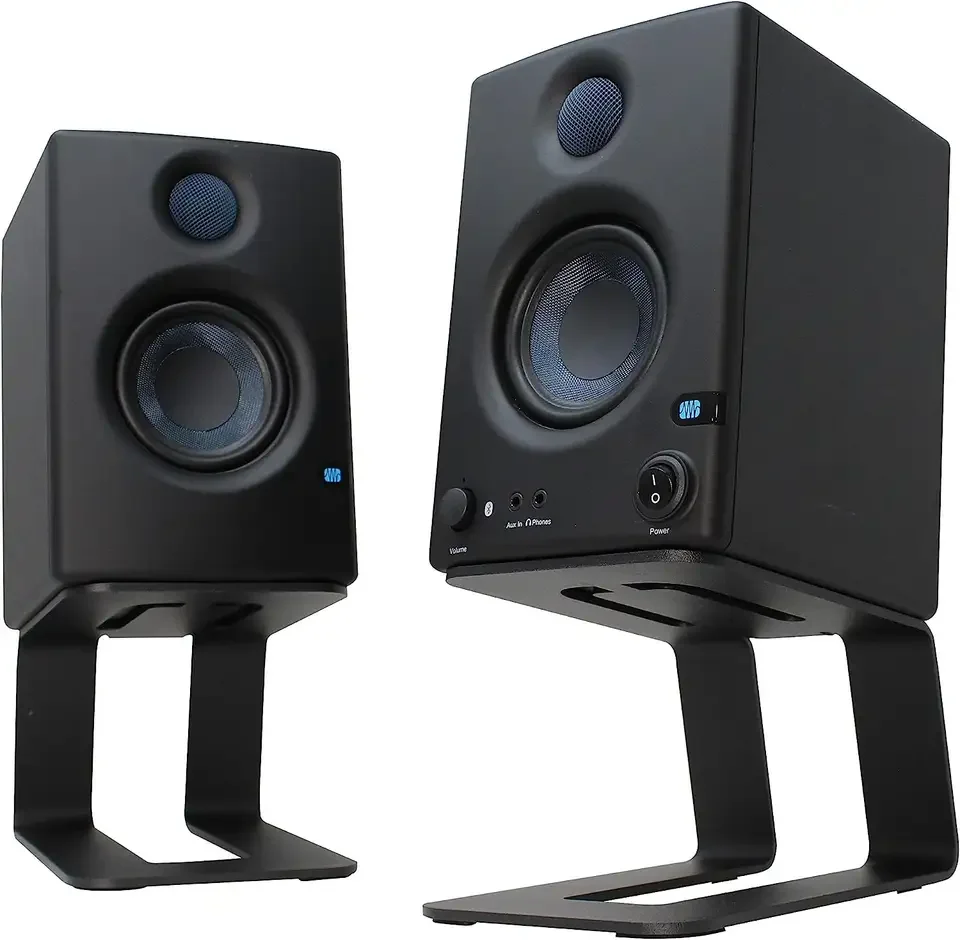 Metal table Speaker Stands Pair Bookshelf studio speaker stand for Better Audio Experience